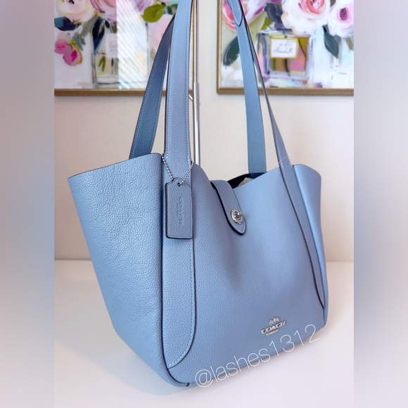 COACH Bag Hadley Turnlock Tote - Blue - Picture 4 of 8